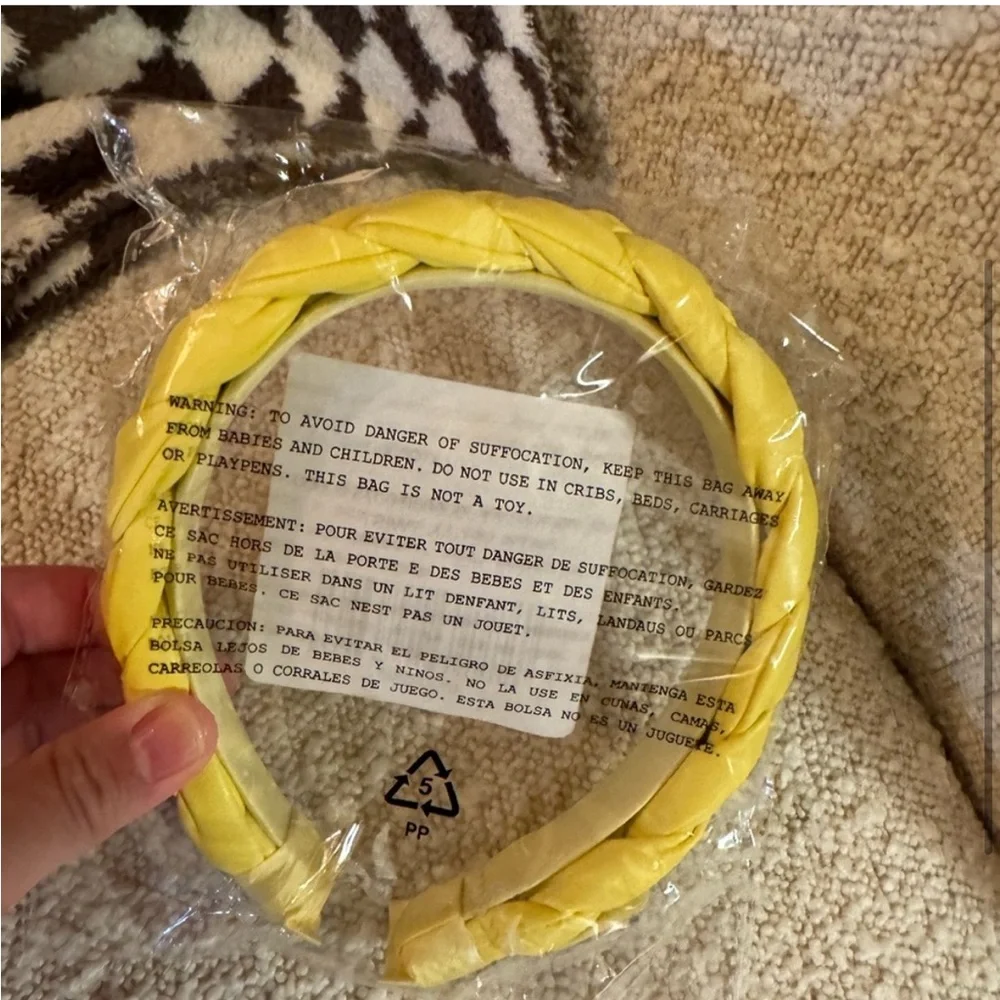 NWT Anthropologie Braided Yellow Headband